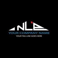 nlp lettera logo design creativo con grafica vettoriale