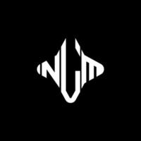 nlm lettera logo design creativo con grafica vettoriale