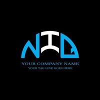 niq lettera logo design creativo con grafica vettoriale