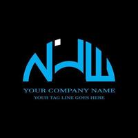 njw lettera logo design creativo con grafica vettoriale