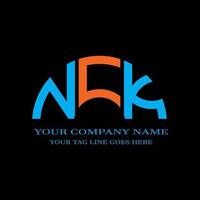 nck lettera logo design creativo con grafica vettoriale