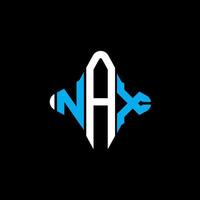 nax lettera logo design creativo con grafica vettoriale