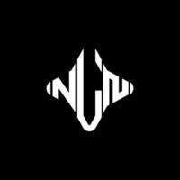 nln lettera logo design creativo con grafica vettoriale