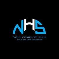 nhs lettera logo design creativo con grafica vettoriale