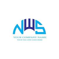 nws lettera logo design creativo con grafica vettoriale