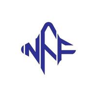 nff lettera logo design creativo con grafica vettoriale