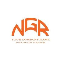 ngr lettera logo design creativo con grafica vettoriale