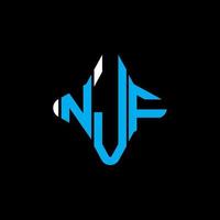 njf lettera logo design creativo con grafica vettoriale