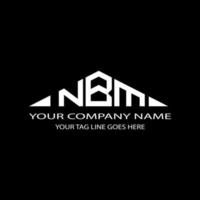nbm lettera logo design creativo con grafica vettoriale