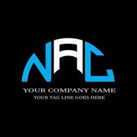 nac lettera logo design creativo con grafica vettoriale