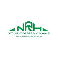 nrh lettera logo design creativo con grafica vettoriale