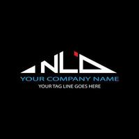 nld lettera logo design creativo con grafica vettoriale