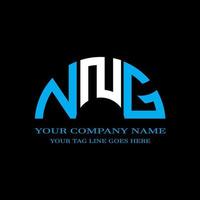 ng lettera logo design creativo con grafica vettoriale