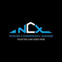 ncx lettera logo design creativo con grafica vettoriale