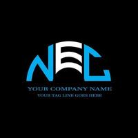 nec lettera logo design creativo con grafica vettoriale
