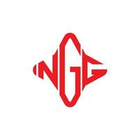 ngg lettera logo design creativo con grafica vettoriale