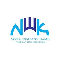 nwk lettera logo design creativo con grafica vettoriale