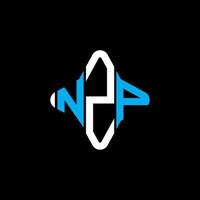 nzp lettera logo design creativo con grafica vettoriale