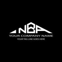 design creativo del logo della lettera nba con grafica vettoriale
