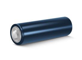 illustrazione realistica della batteria isolata su sfondo bianco. vettore 3d