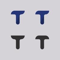 lettera t, t logo vettoriale carattere alfabeto design e icona t