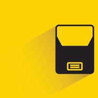 posta e busta icona sfondo giallo vettore