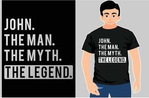 John. l'uomo. il mito. la leggenda. vettore