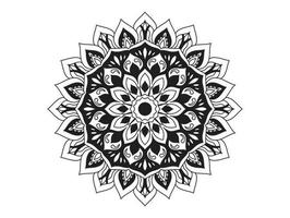 motivo circolare a forma di mandala per henné, mehndi, tatuaggi, ornamenti decorativi in stile etnico orientale, pagine di libri da colorare. vettore