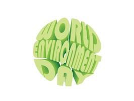 elemento della giornata mondiale dell'ambiente per poster di carte ecc vettore