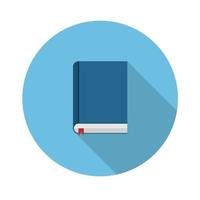 icona del libro di lettura con segnalibro rosso. illustrazione piatta dell'icona del vettore del libro di lettura per i siti Web isolati su sfondo bianco.10 eps.