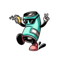 illustrazione di design del personaggio della bevanda di soda vettore