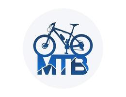 illustrazione di progettazione di logo di mountain bike vettore