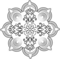 mandala da colorare vettore