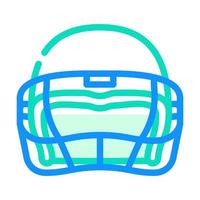 illustrazione vettoriale dell'icona del colore dell'accessorio del giocatore del casco