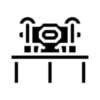 illustrazione vettoriale dell'icona del glifo della macchina per l'industria della macinazione
