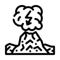 icona della linea temporalesca sporca illustrazione vettoriale nera