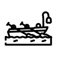 illustrazione vettoriale dell'icona della linea pirata della barca