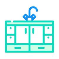 illustrazione vettoriale dell'icona a colori degli armadi da cucina e da bagno