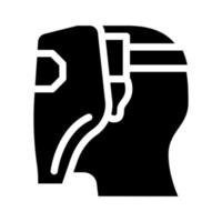 illustrazione vettoriale dell'icona del glifo del saldatore del lavoratore