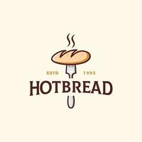 illustrazione vettoriale di design del logo del pane caldo