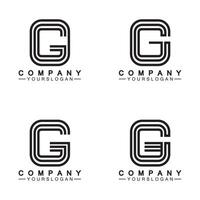 modello di progettazione dell'icona del logo della lettera g vettore