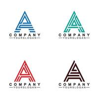 lettera un disegno del logo del monogramma, loghi dell'identità del marchio disegni modello di illustrazione vettoriale