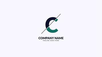 lettera c affettato disegno vettoriale logo aziendale e finanziario professionale