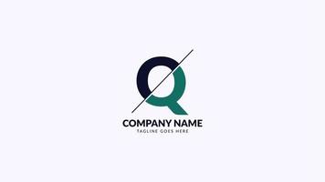 lettera q affettata disegno vettoriale logo aziendale e finanziario professionale