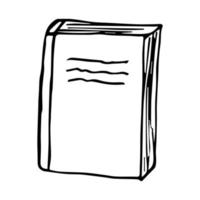 clipart del libro di vettore. illustrazione della scuola disegnata a mano. per stampa, web, design, arredamento, logo vettore