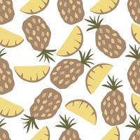 fondo senza cuciture del modello dell'ananas della frutta minimalista astratto moderno vettore