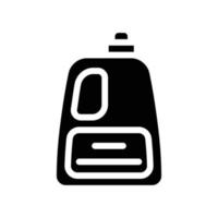 illustrazione vettoriale dell'icona del glifo del flacone di polvere liquida o balsamo