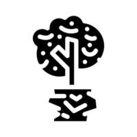 pianta dell'albero in casa icona del glifo illustrazione vettoriale