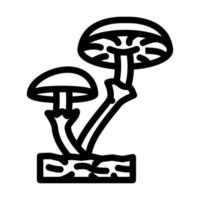 illustrazione vettoriale dell'icona della linea di funghi funghi