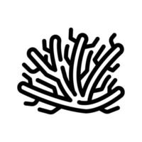 illustrazione vettoriale dell'icona della linea di diramazione delle alghe marine